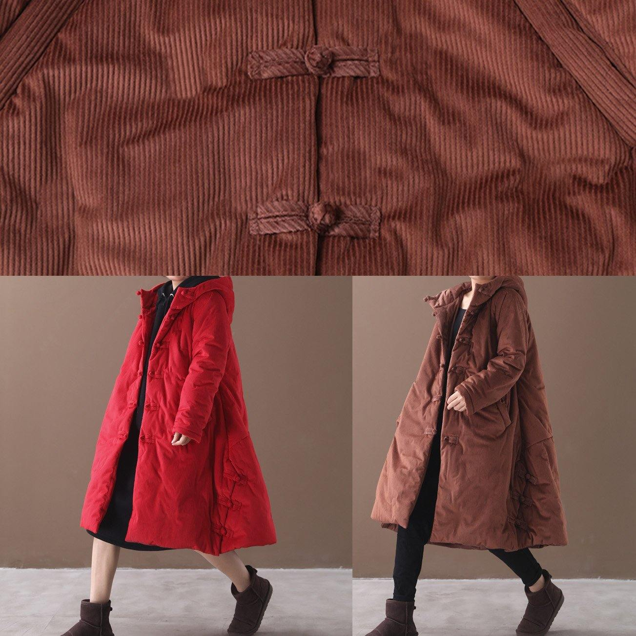 Warm Red Winter Outwear Clothing Snow Jackets Winter Hooded Coats