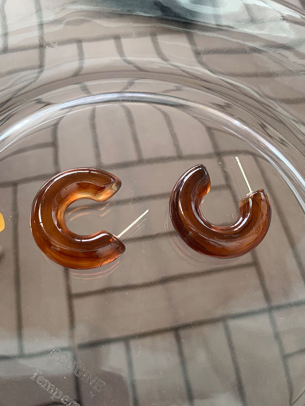 Simple 10 Colors Acrylic Geometric Earrings