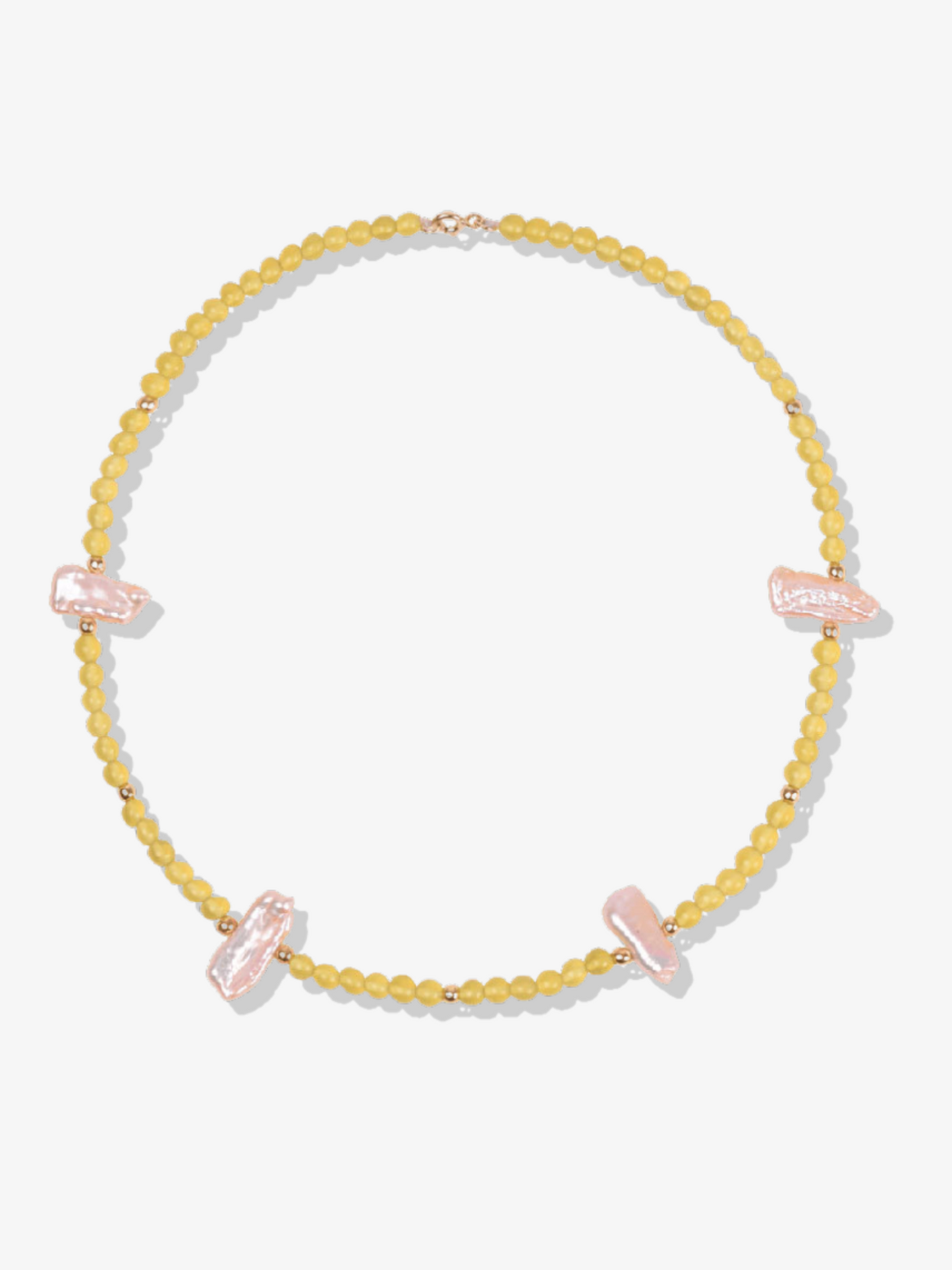 Hera Minimal Gemstone & Pearl Necklace