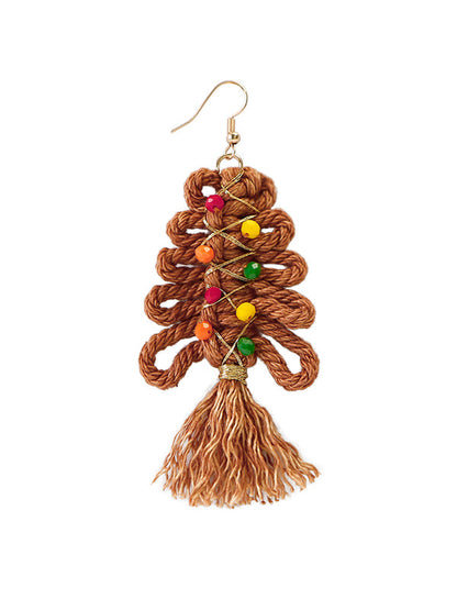 Tasseled Earrings Christmas Tree Accessories
