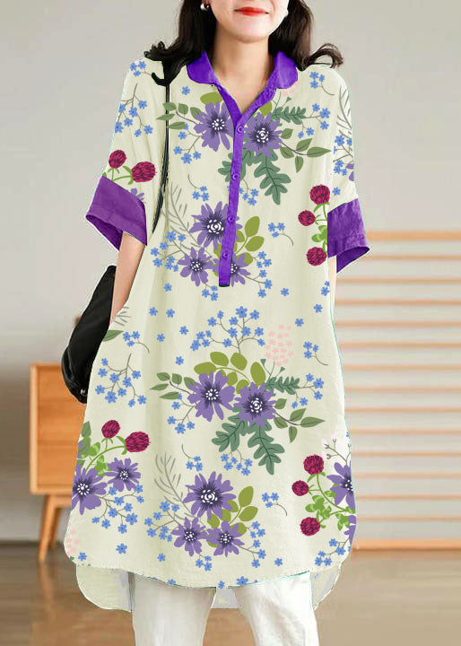 Jade Dark Green-snowflake Linen Linen Shirt Dress