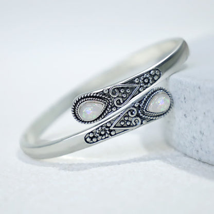 Zircon Healing Cuff Bracelet | Spiritual Protection & Wealth
