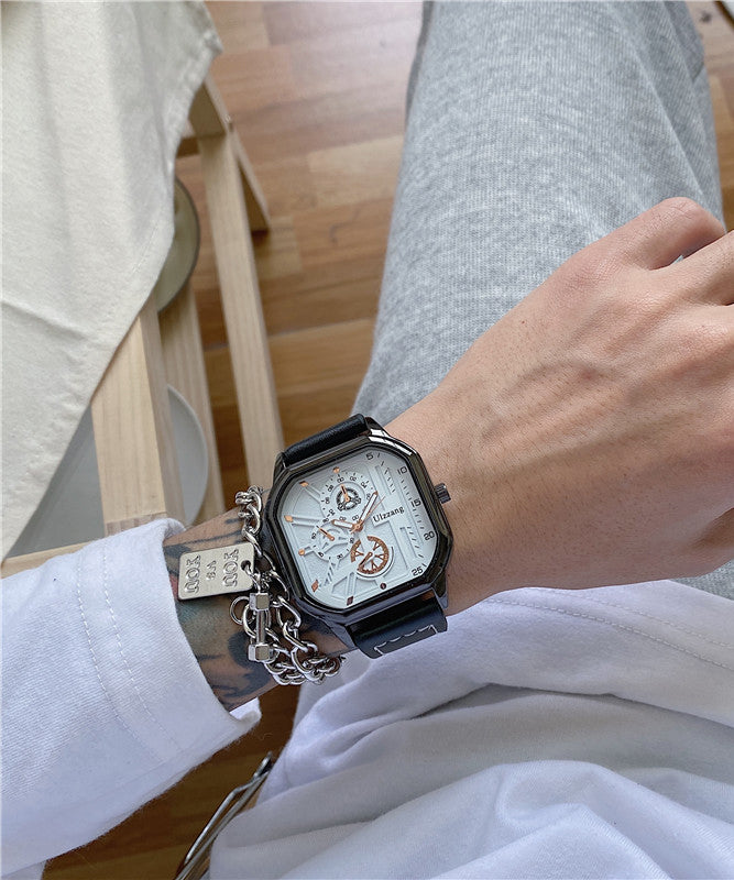 Black Pu Alloy Quartz Movement Watch