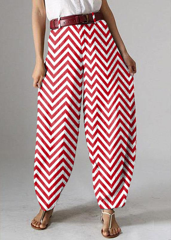 High Waist Button Color Harem Pants With Pocket