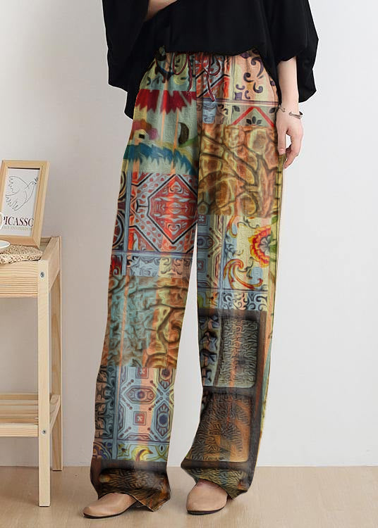 Color Geometry Trousers New Spring and Summer Bloomers Linen High Waist Carrot Pants