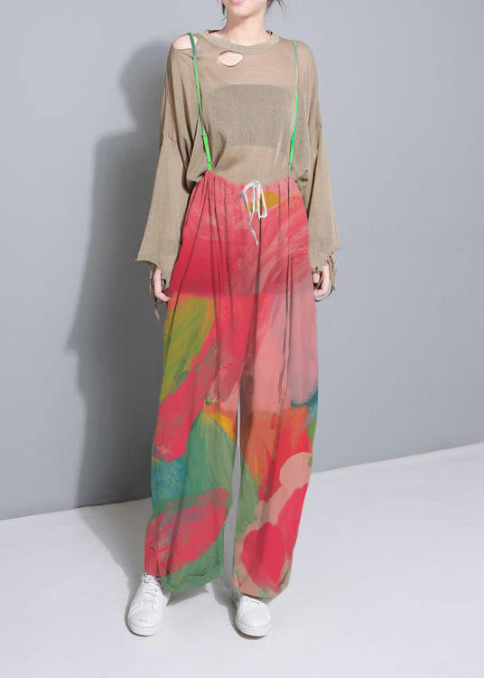 Stylish Khaki Cotton Linen Wide Leg Pants Multiple Wearing Methods Pants