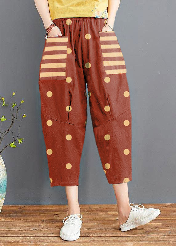 Fine Black Elastic Waist Jeans Harem Pants Summer Cotton