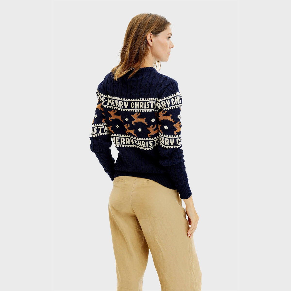 The Elegant Christmas Sweater Blue Women's