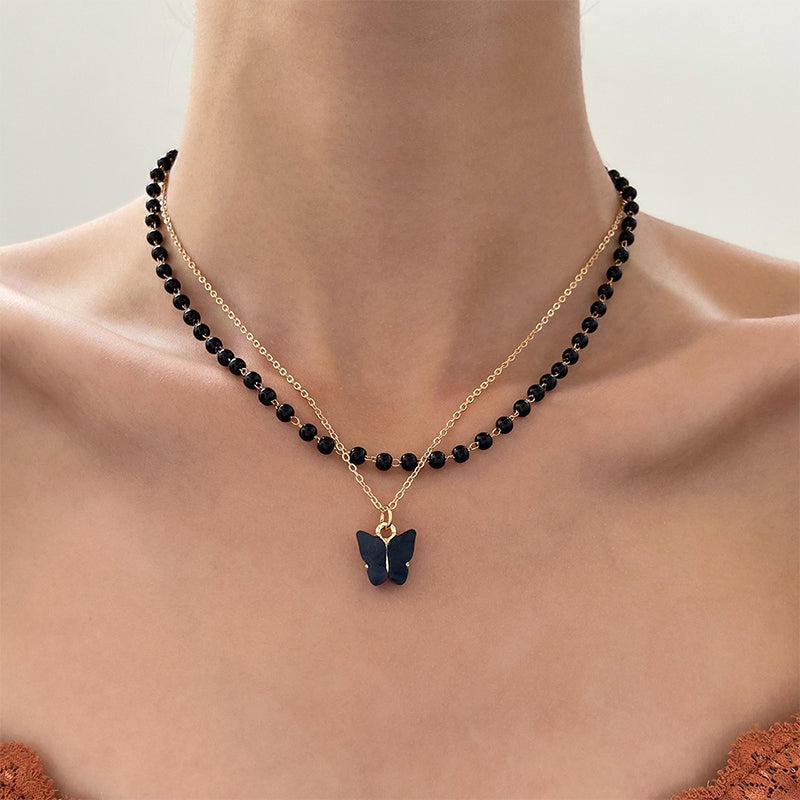 Geometric Butterfly Necklaces