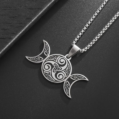 Trinity Spiral of Protection Necklace