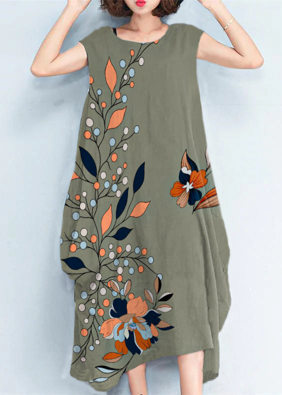 Black Natural Cotton Polyester Dress Oversize Sleeveless Traveling Dress Kaftans
