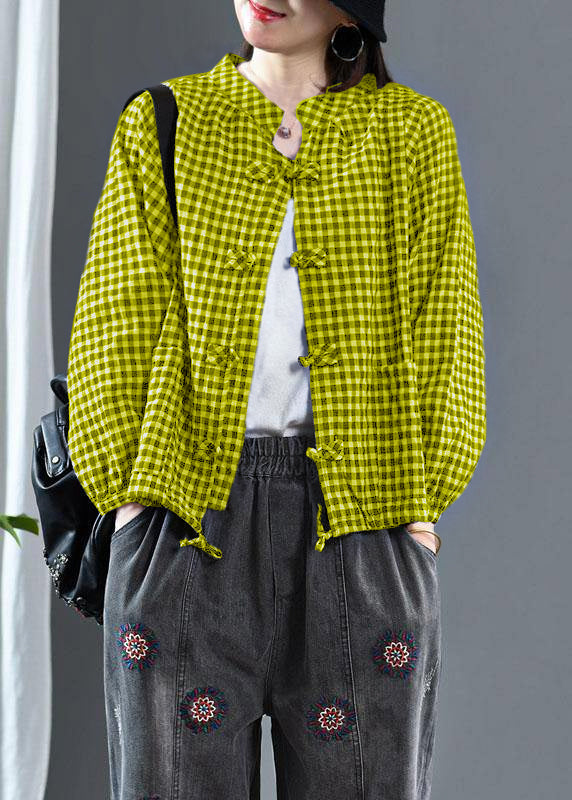 Red O-neck Plaid Fall Long Sleeve Trench