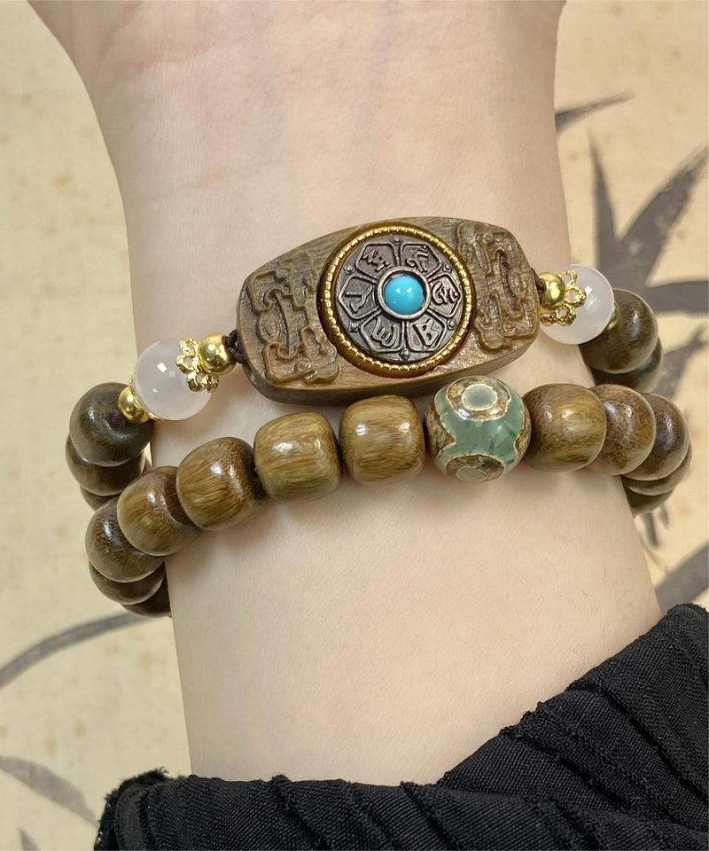 Fine Brown Turquoise Chain Bracelet
