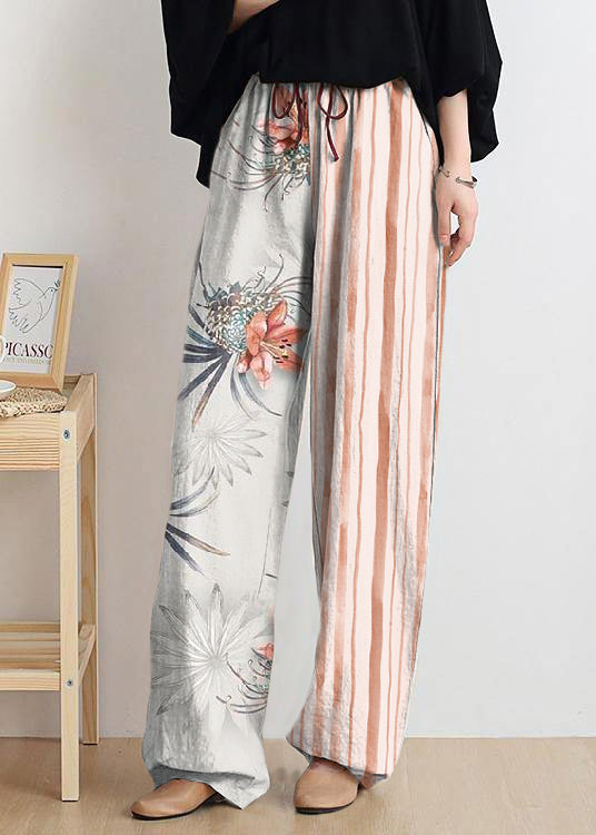 Yellow Polka Dots Trousers New Spring and Summer Bloomers Linen High Waist Carrot Pants