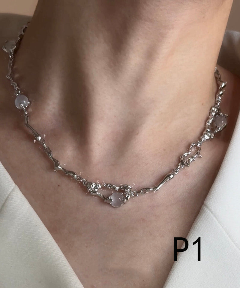 Boutique Opal Tungsten Steel Choker