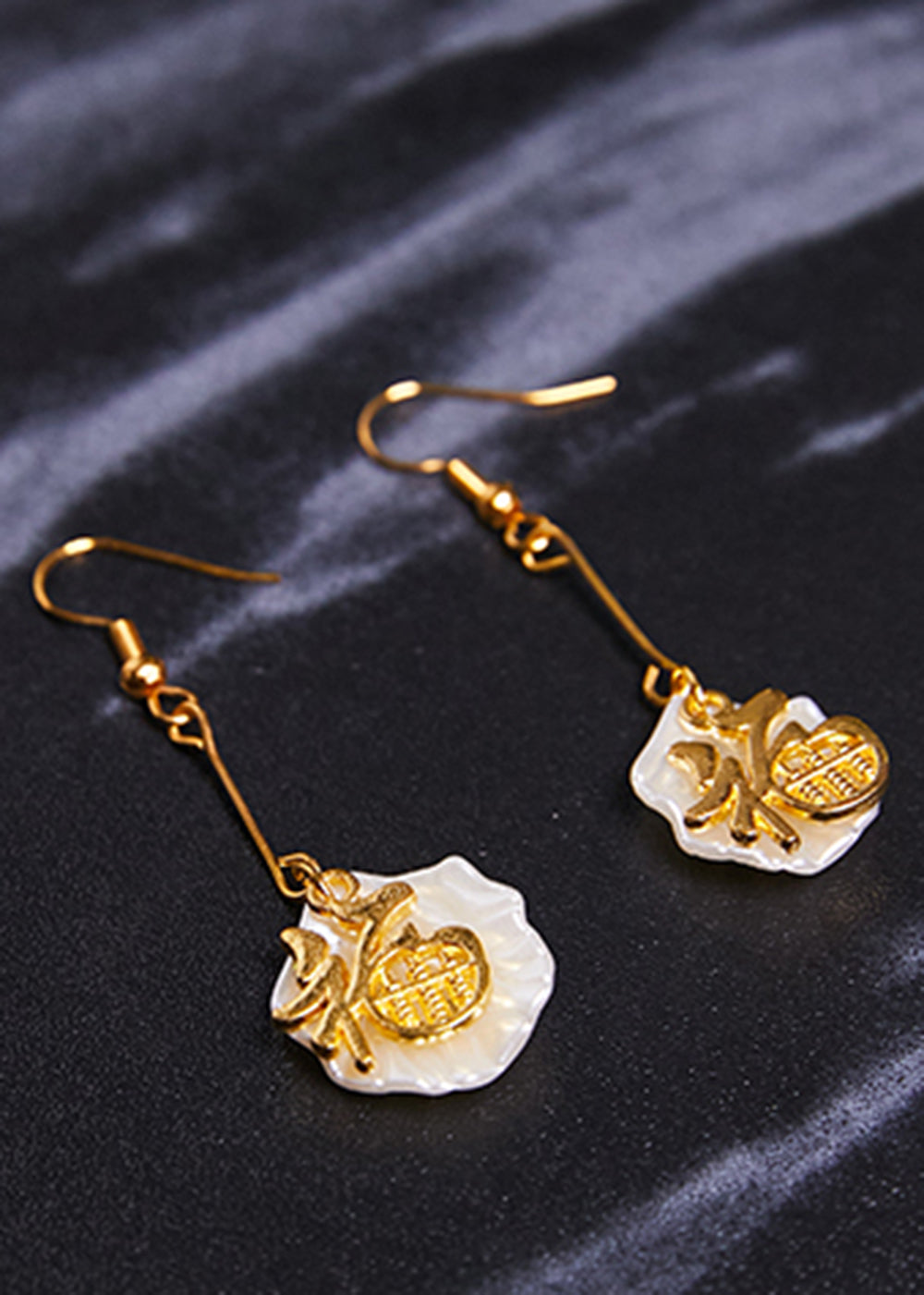 Fortune Abacus 14k Gold Drop Earrings