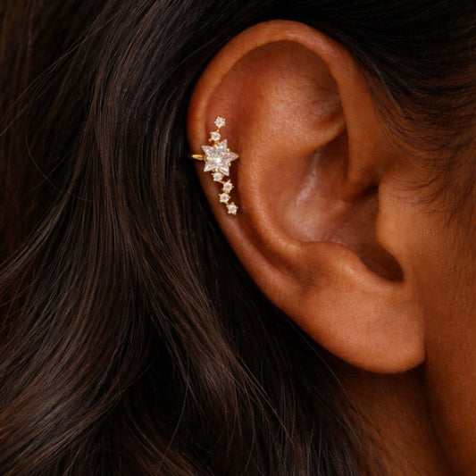 "bel Air" Sparkle Gold Ear Cuff