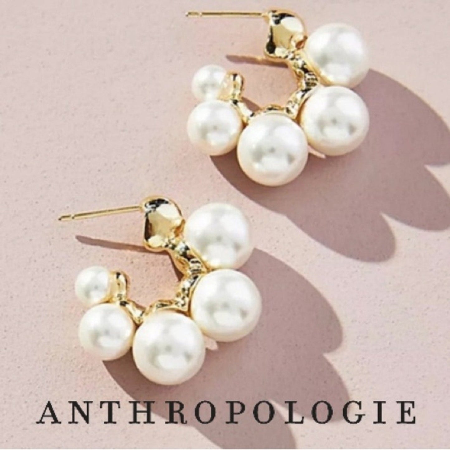 Gradient Pearl Hoops