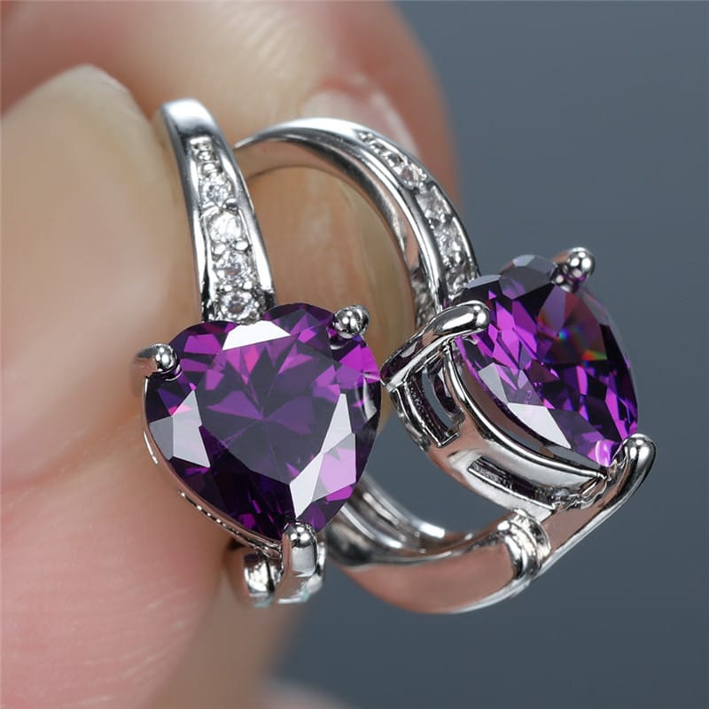 Enchanted Heart-shaped Diamond Earrings