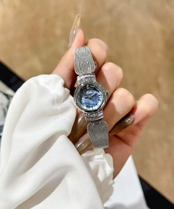 Silk Stainless Steel Zircon Waterproof Reinforced Glass Watches