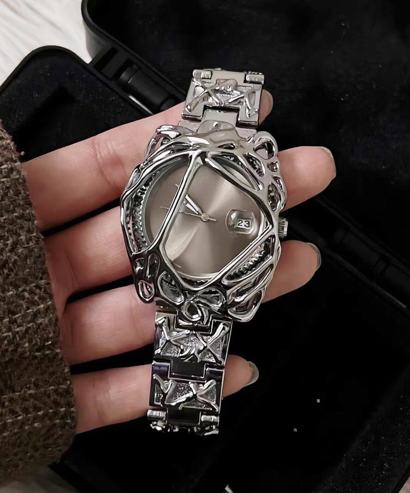 Style Dark Blue Stainless Steel Waterproof Alien Watches