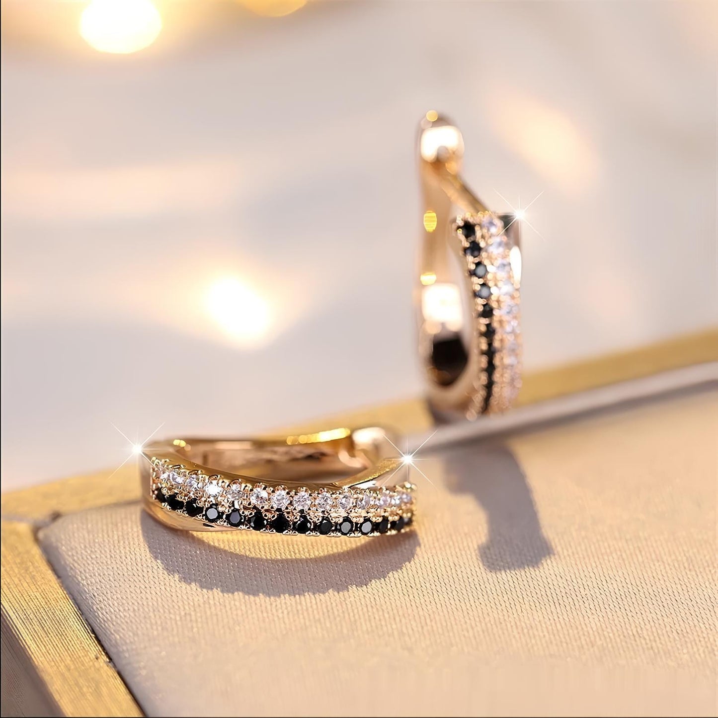 Celestial Radiance Charm Hoops