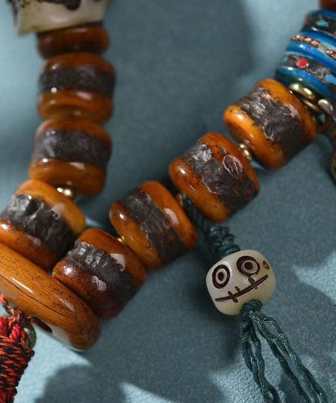 Brown Hand Knitting Skeleton Bracelet