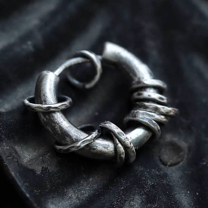 925 Sterling Silver Hand-hammered Protection Spiritual Earrings