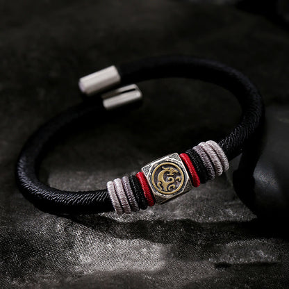 925 Sterling Silver King Kong Knot Faith Strength Bracelet
