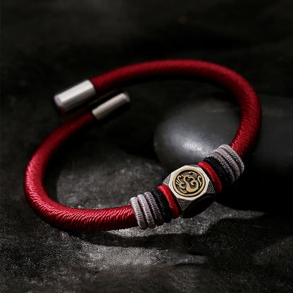 925 Sterling Silver King Kong Knot Faith Strength Bracelet