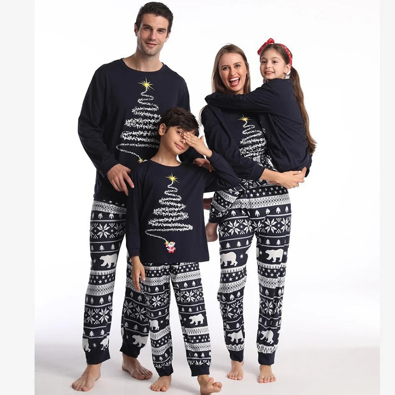Stylish Winter Family Christmas Pajama Set for Unisex