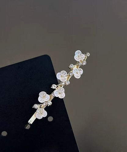 White Alloy Zircon Colored Glaze a Pair Hairpin