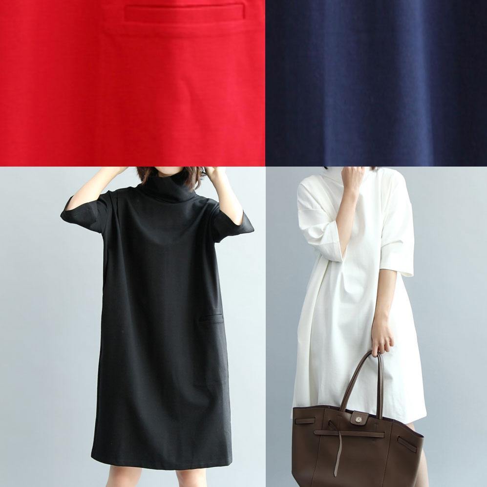 Aesthetic High Waist Sweater Black Thick Hipster Sweater Dress Fall