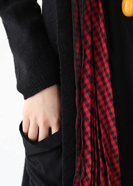 Aesthetic Knit Sweat Tops Clothing Red Batwing Sleeve Cardigan