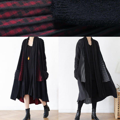 Aesthetic Knit Sweat Tops Clothing Red Batwing Sleeve Cardigan