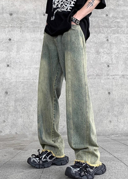 American Fringe Fringed Slightly Flared Denim Pants