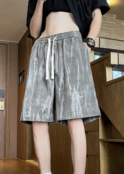 American Style Army Green Tie Dyed Shorts for Summer