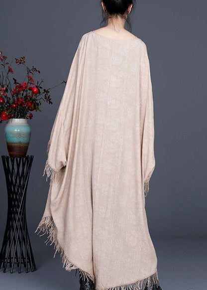Art Apricot Pockets Asymmetrical Design Fall Dresses