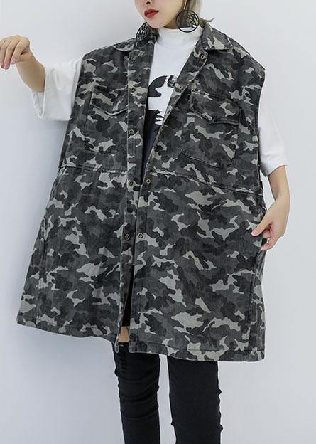 Art Camouflage Cotton Tunics for Wild Clothing Fall Tops
