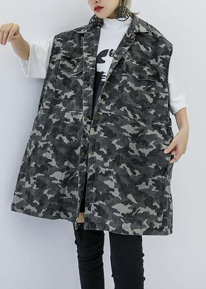 Art Camouflage Cotton Tunics for Wild Clothing Fall Tops