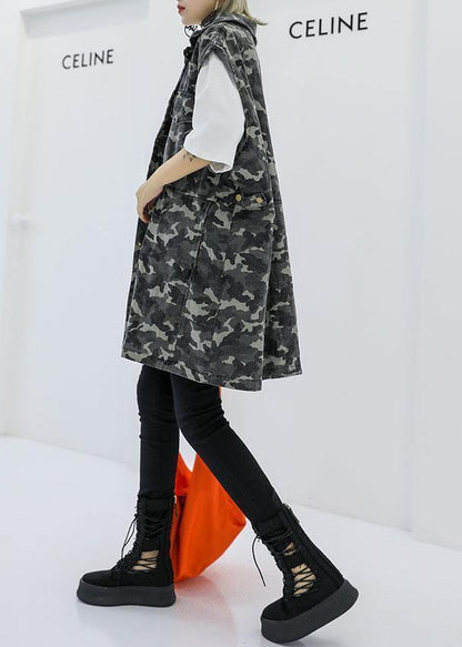 Art Camouflage Cotton Tunics for Wild Clothing Fall Tops