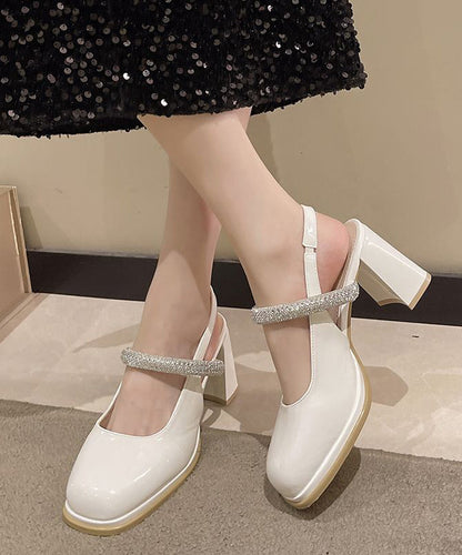 Art Rose Genuine Leather Cross Strap High Heel Sandals
