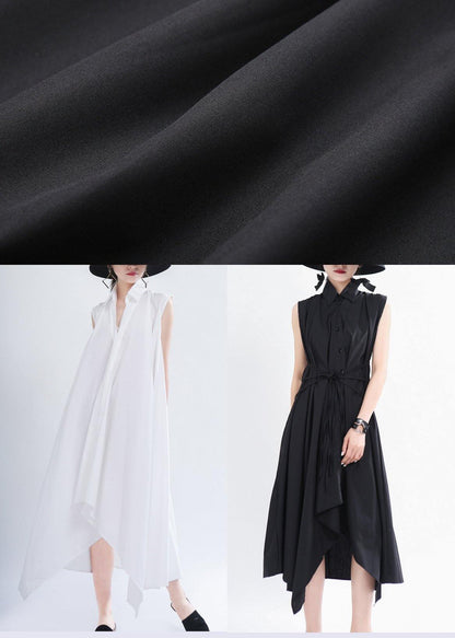 Art White Peter Pan Collar Summer Chiffon Dress
