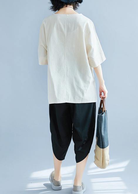 Art Khaki Linen Tunic Pattern Tutorials Hooded Side Open Baggy Summer Shirts