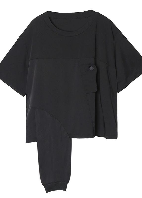 Art White Tunic O Neck Asymmetric Oversized Summer Top