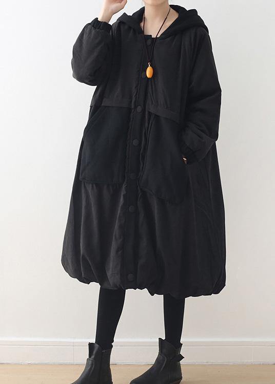 Autumn and Winter New Original Design Loose Large Size Literary Retro Quilted Warm Cotton-padded Jacket Striped Hooded Padded Jacket