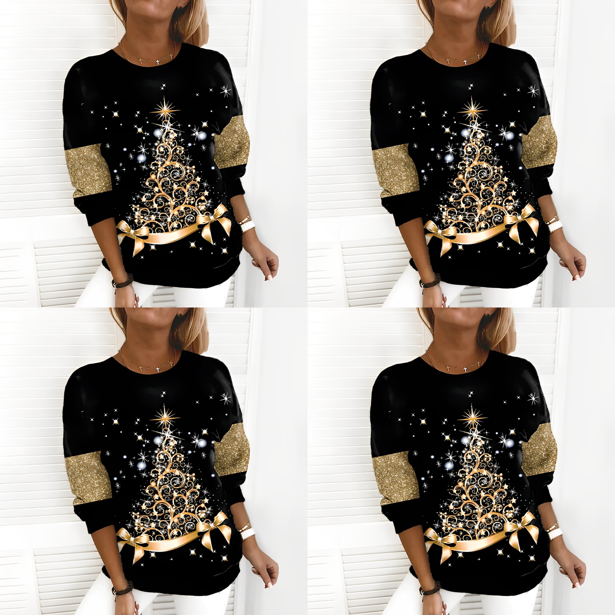 Christmas Sweater with Fir Tree
