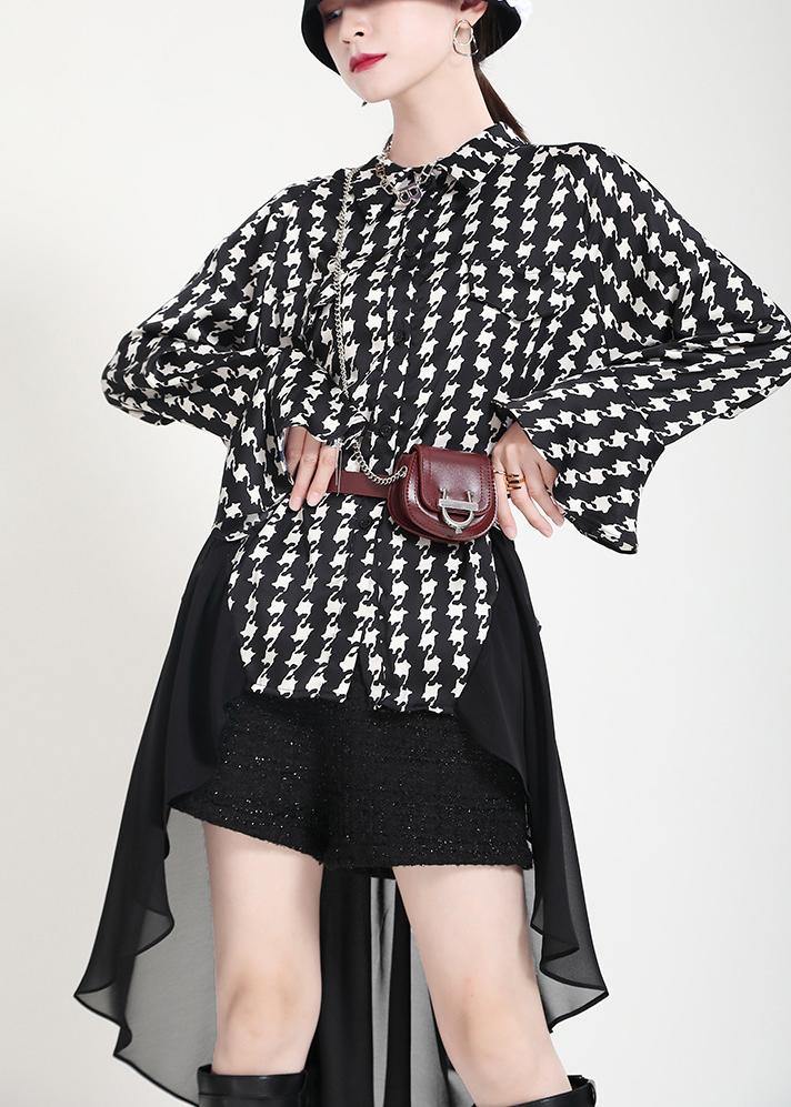 Beautiful Black Print flare sleeve Chiffon Jacket Summer