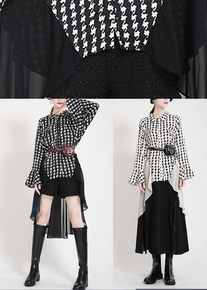Beautiful Black Print flare sleeve Chiffon Jacket Summer