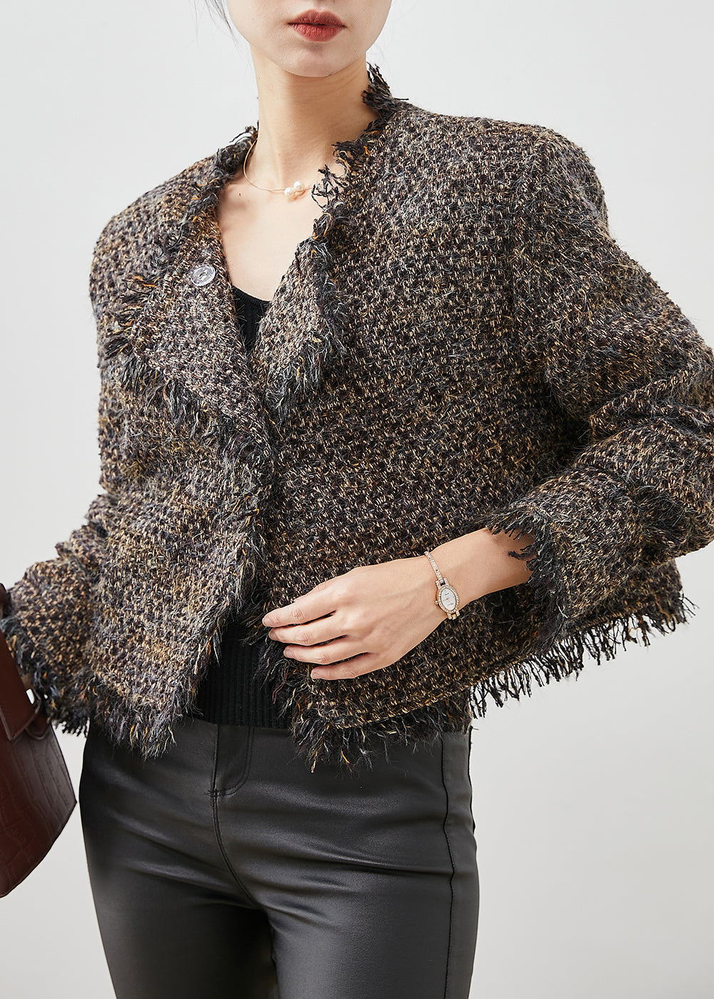 Black V Neck Duck Down Filled Short Coats Winter